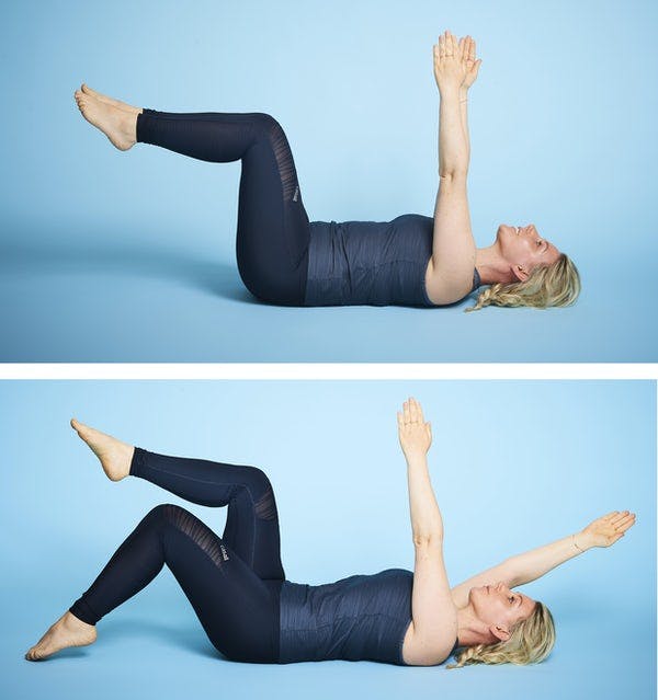 Käsien ja jalkojen nostot selinmakuulla.