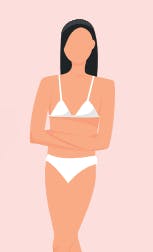 Tegning af pige i pubertet