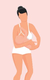 Illustrasjon av kvinne i ammeperioden