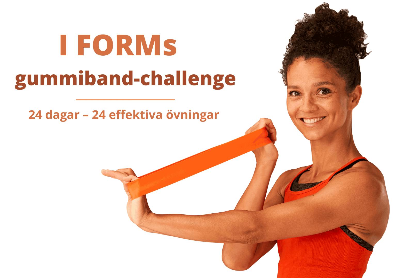 Gummiband-challenge - Kvinna tränar med gummiband