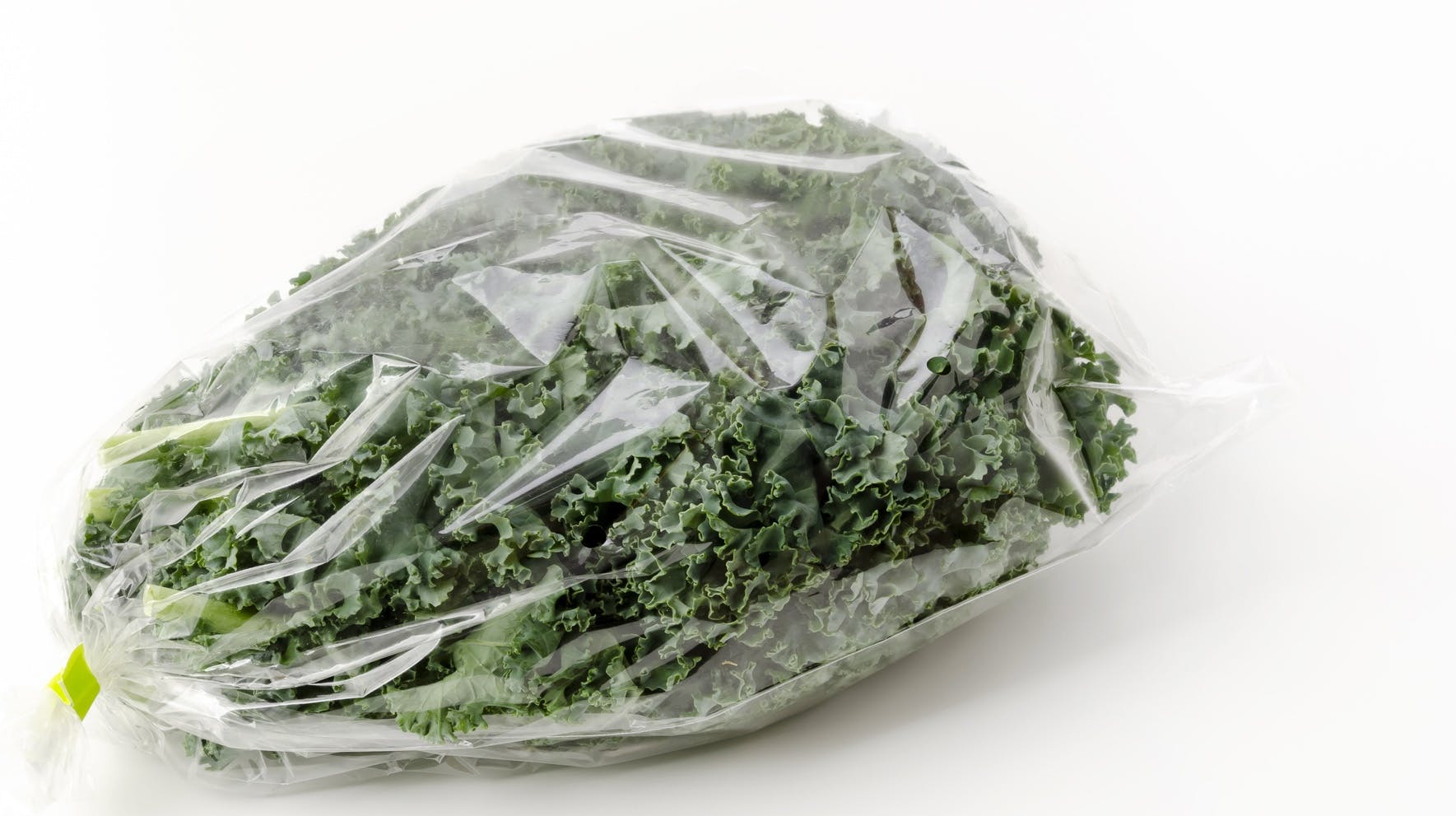 Grönkål i plastpåse