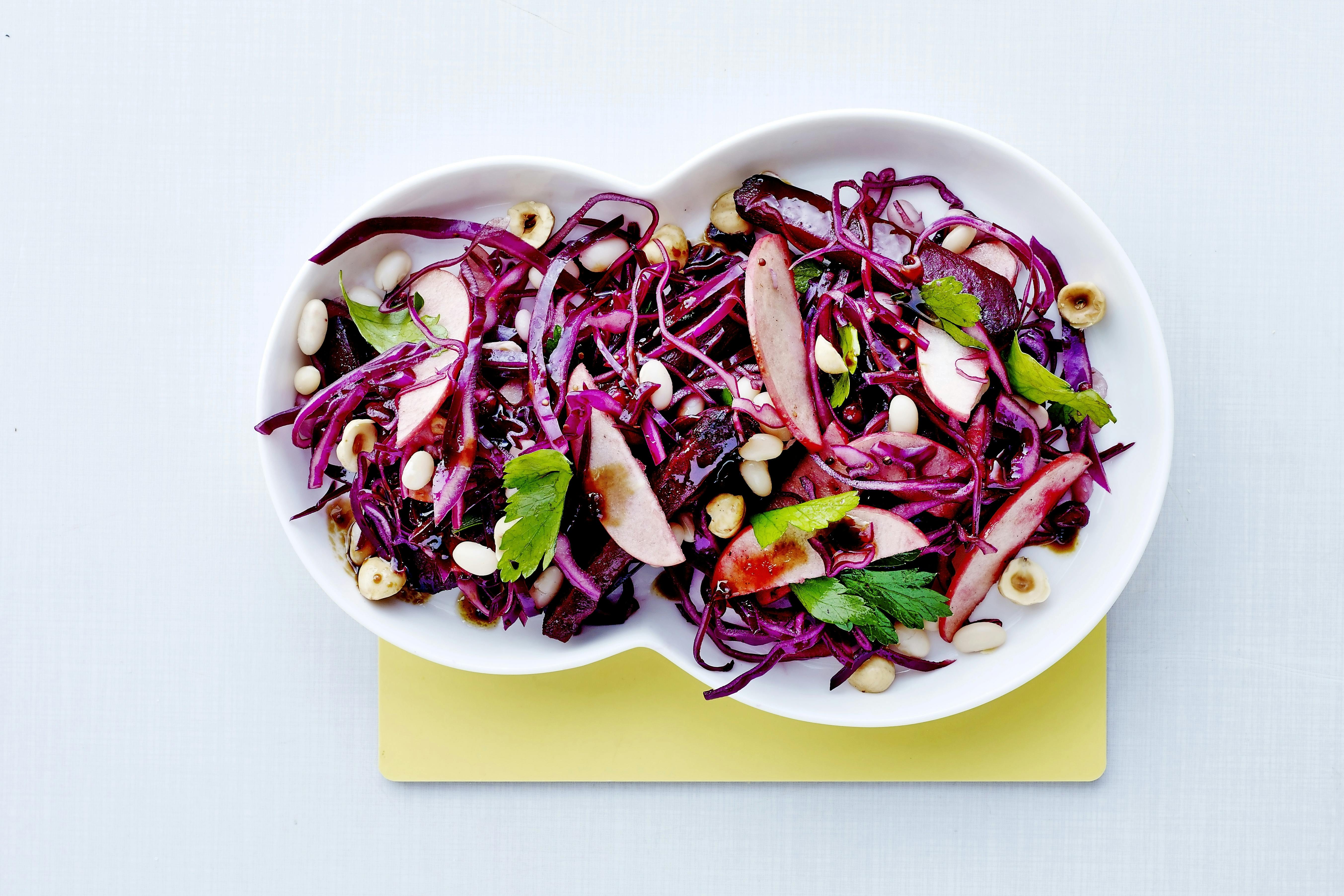 Rødkålsalat med rødbeter