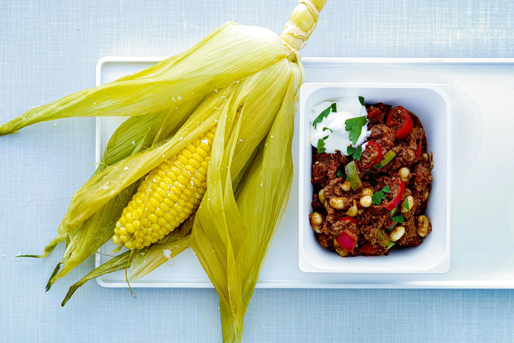 Chili con carne med majskolv