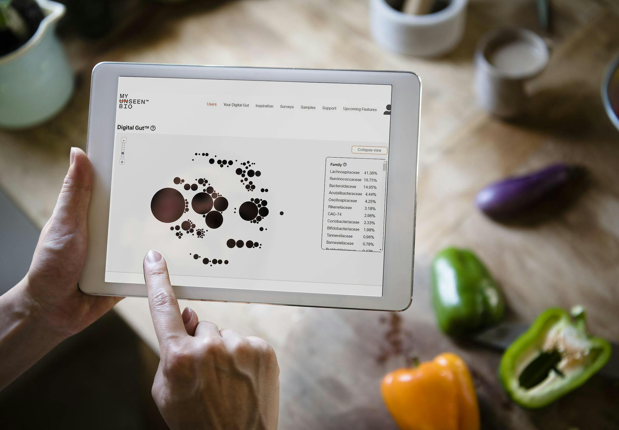 Skærm med test af unseen bio