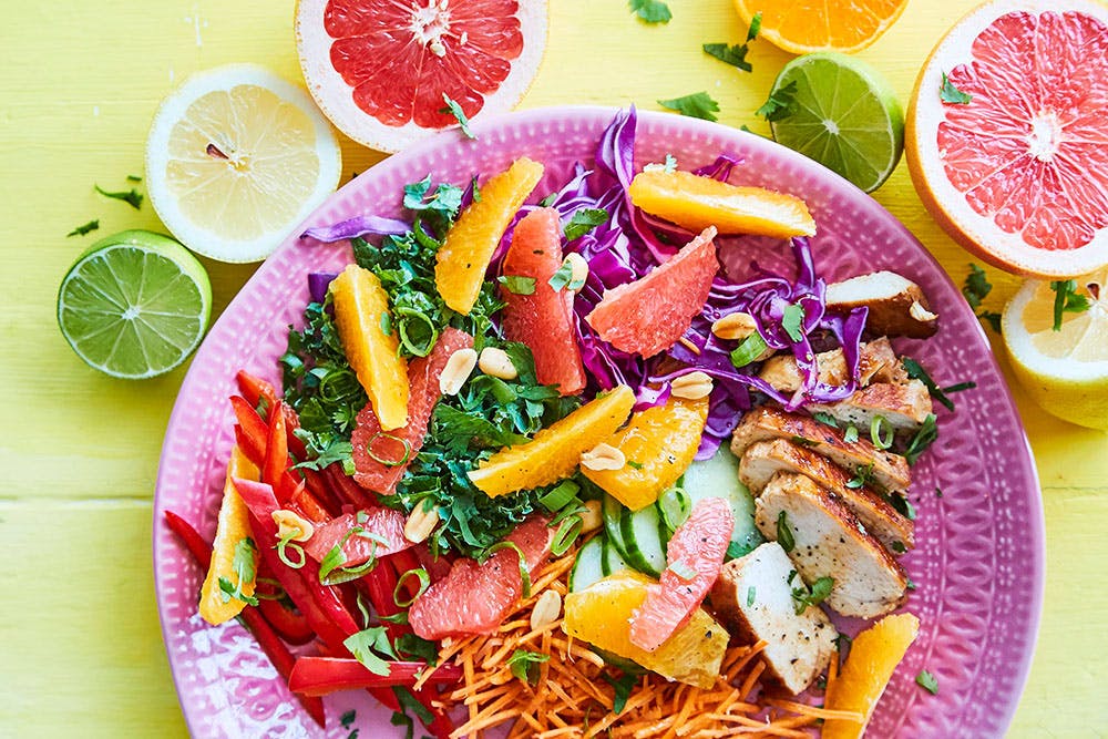 Grønnkål- og sitrussalat