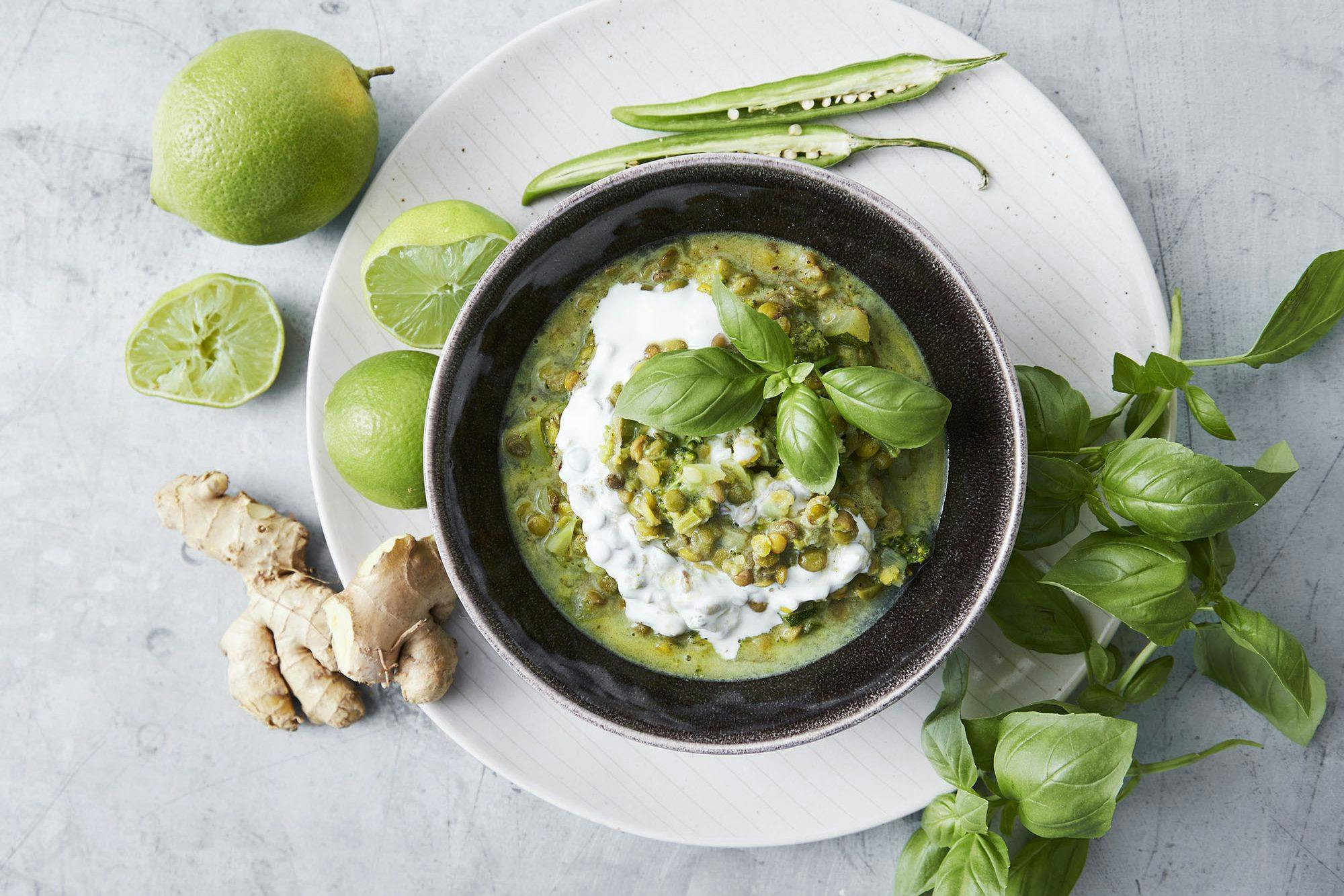 Indisk dhal i grønn utgave