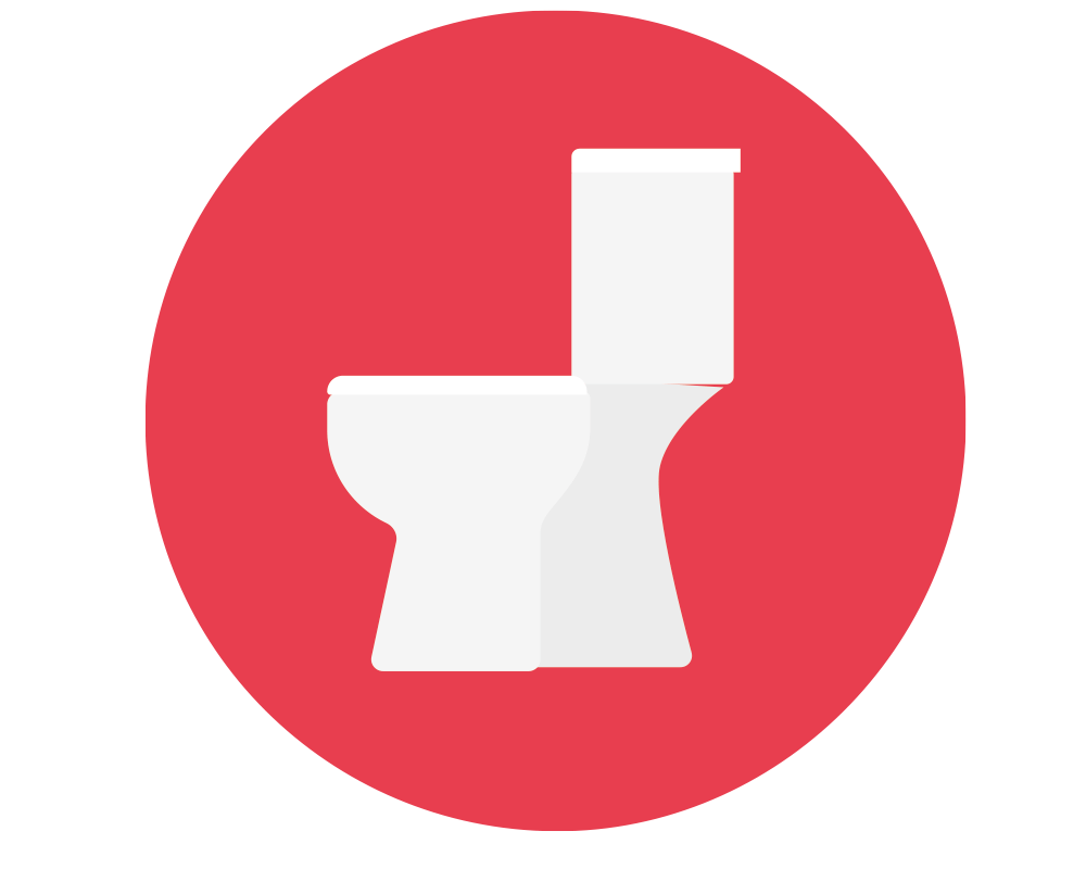 Illustration av toalett