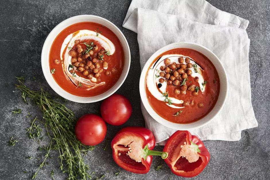 Tomater - tomatsuppe med kikerter