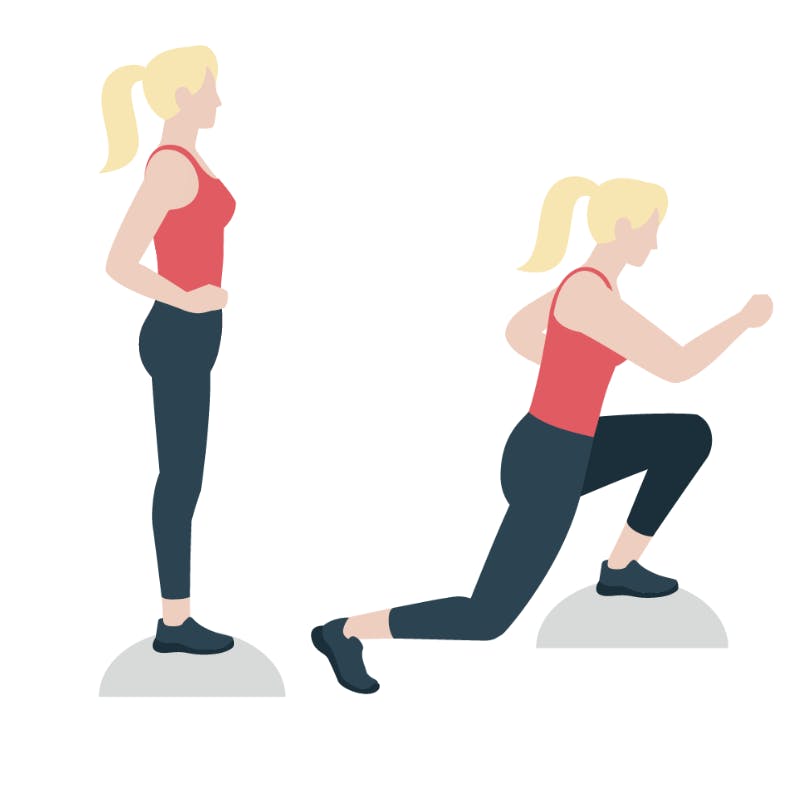 Illustrasjon av utfall bakover