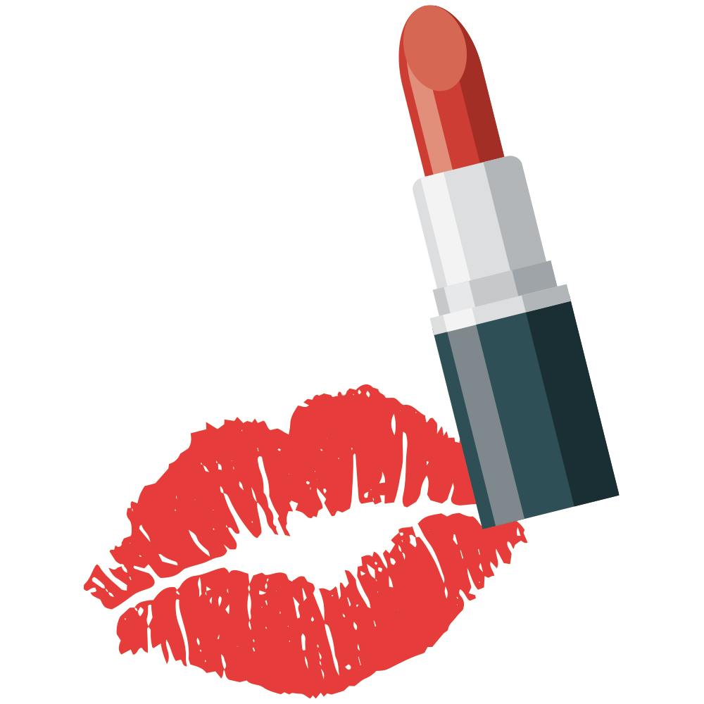 Illustrasjon av lepper og leppestift