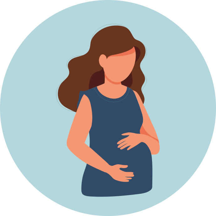 Kuva raskaana olevasta naisesta kuvituksena kysymykseen pätkäpaaston sopivuudesta raskauden aikana