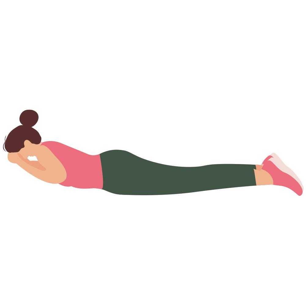 Illustration av kvinna som gör rygglyft