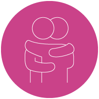 Illustration av kram