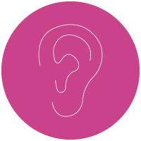 Illustration av öra