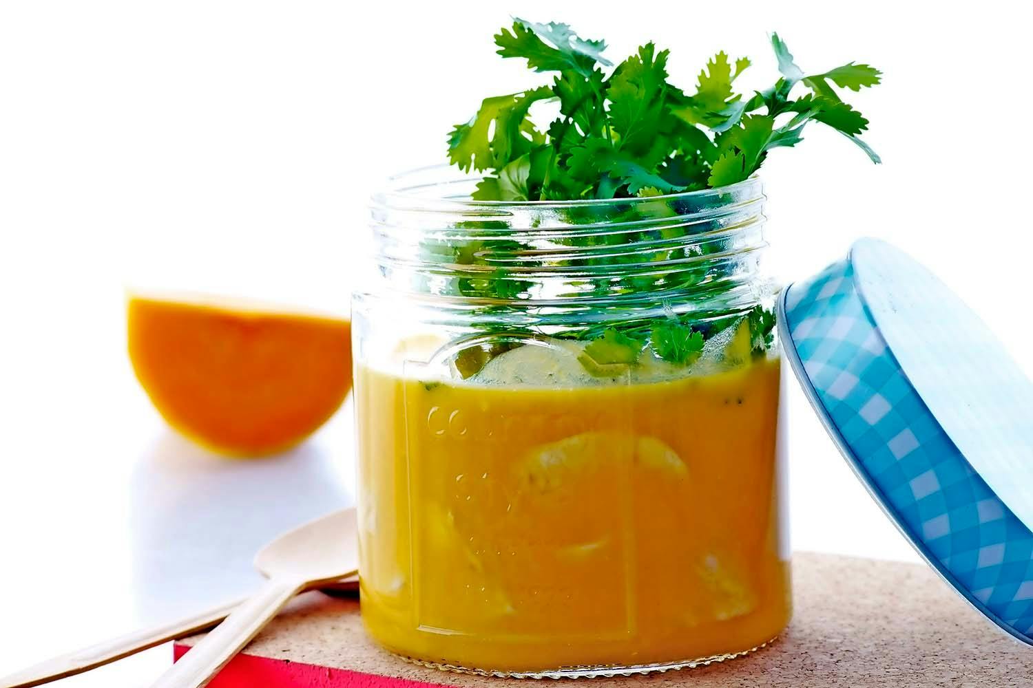 Spicy gresskarsuppe med linser