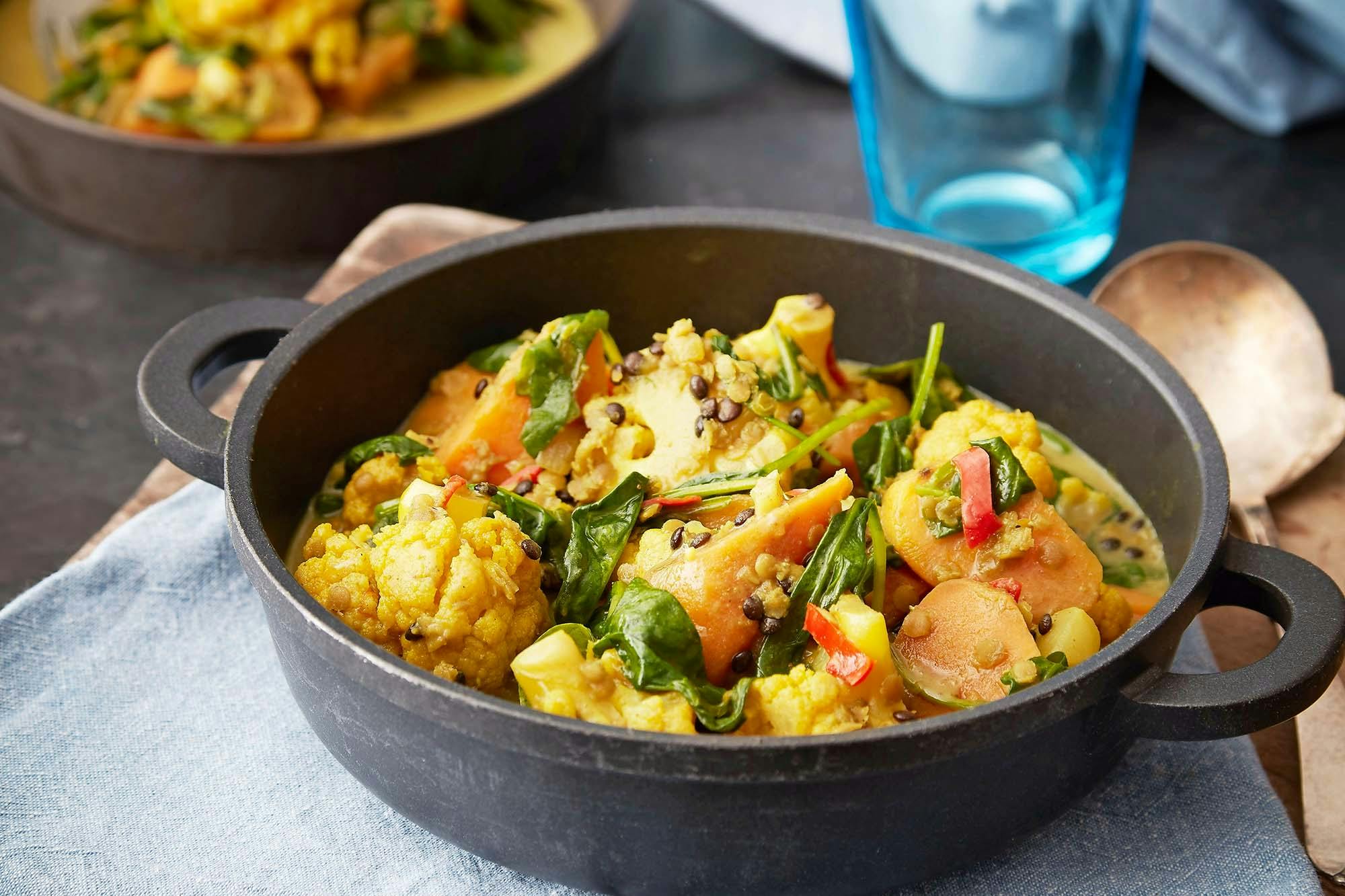 Vegetargryte med linser