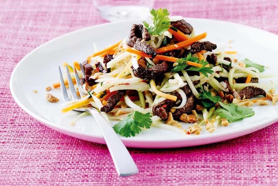 Gron-sallad-med-mango-och-notkott