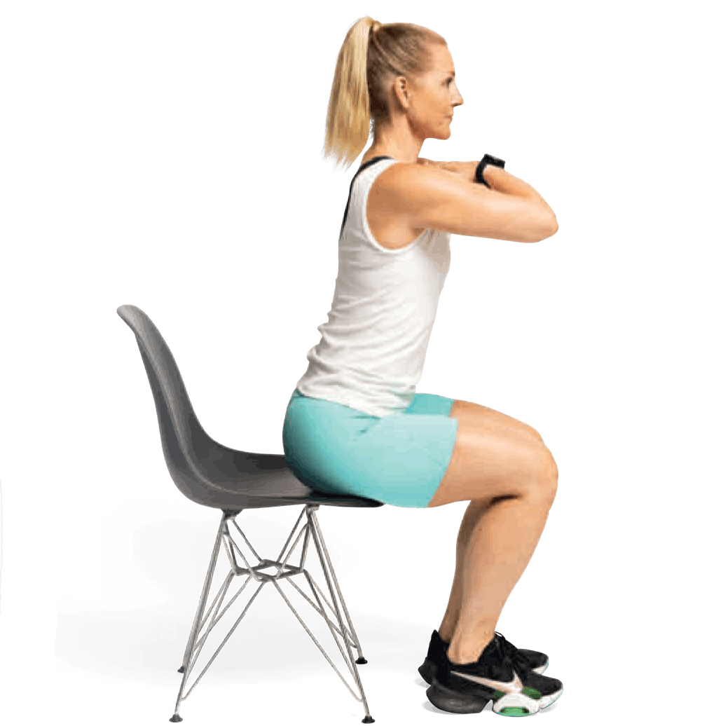 Kyykky tuolin avulla