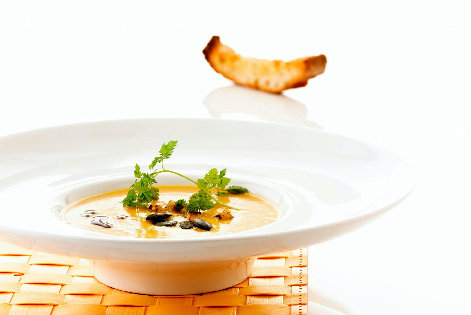 Gresskarsuppe med sprøtt