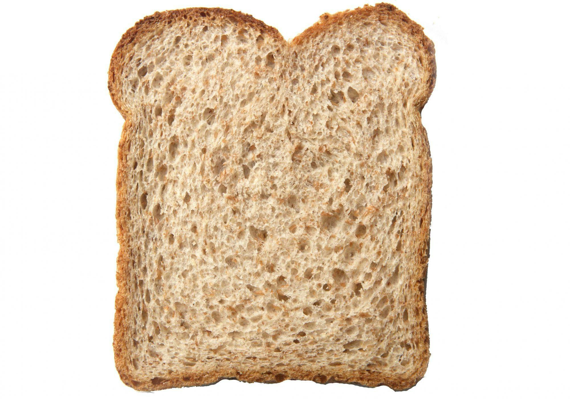 En skive fuldkornsbrød