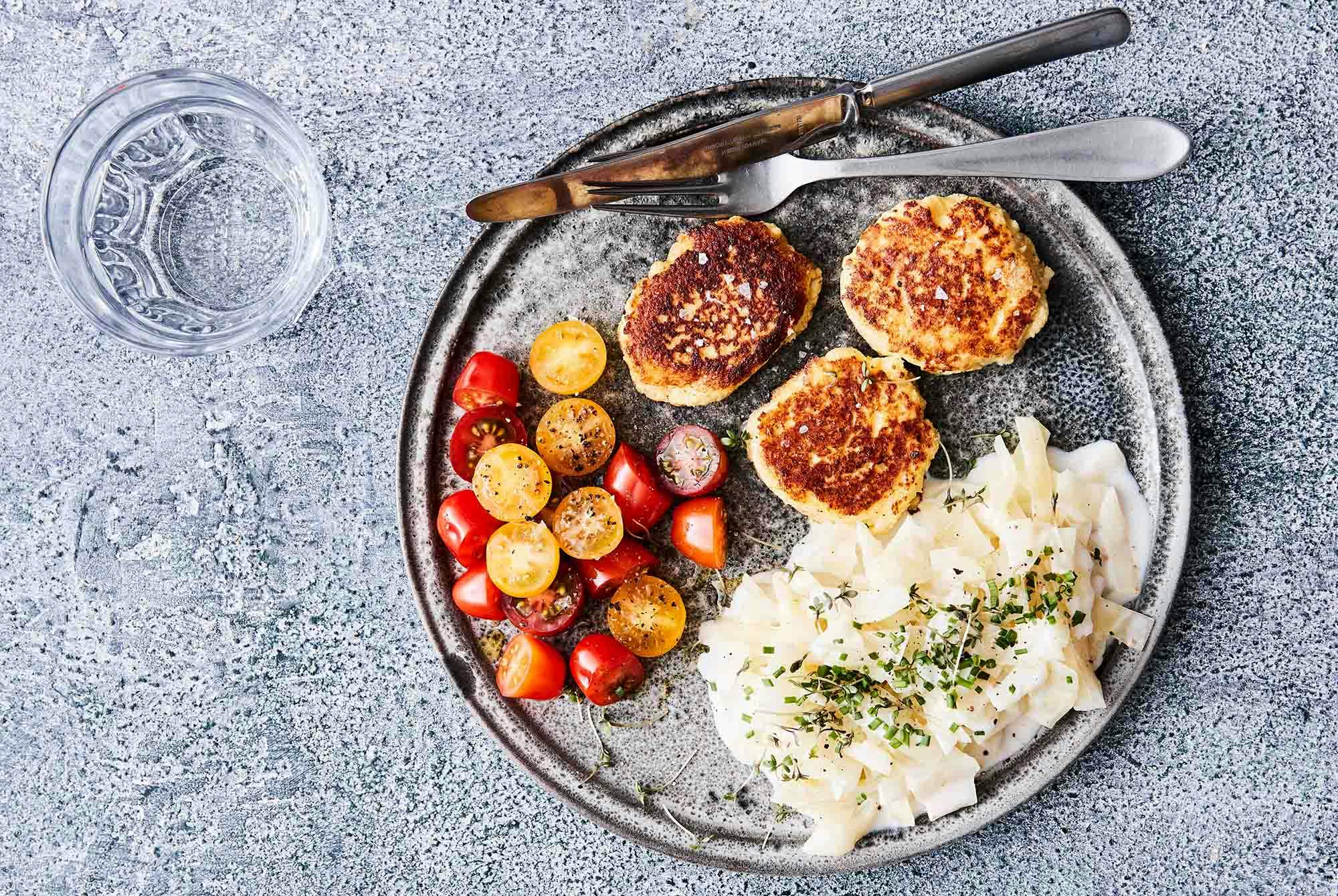 Stuvad vitkål med blomkålsbiffar, recept