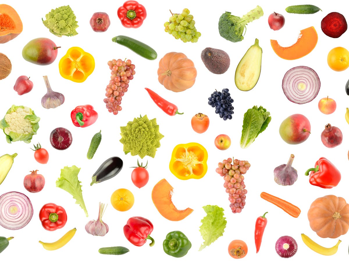 Stort utvalg av frukt og grønnsaker