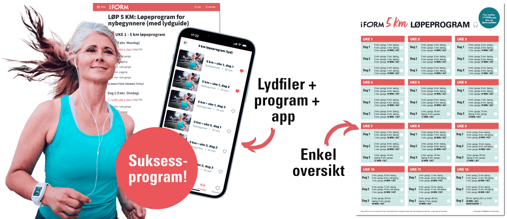 5 km løpeprogram for nybegynnere – alt du får med I FORMs 5 km løpeprogram for nybegynnere