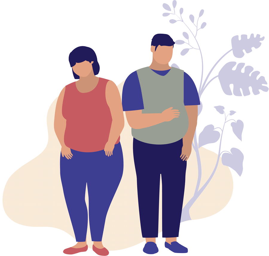 BMI kvinnor och män - grafik övervikt kvinna och man