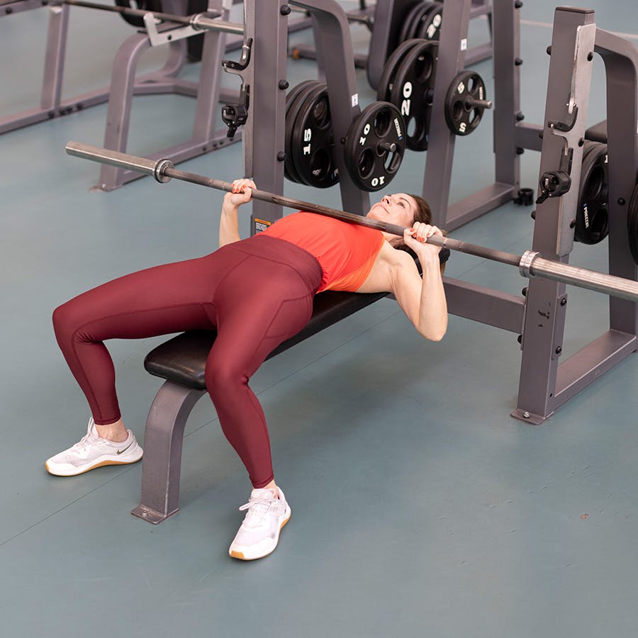 Bilde av benkpressøvelse - Start av øvelsen