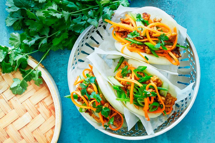 Bao med kyckling och grönsaker