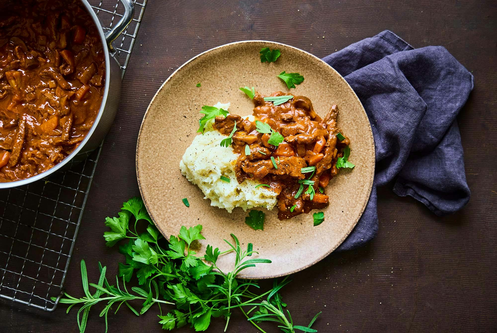Biff stroganoff med svamp och mos | iform.se