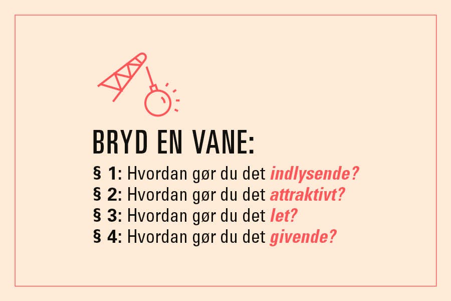 Illustrasjon bryt en vane