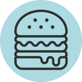 Ikon med burger