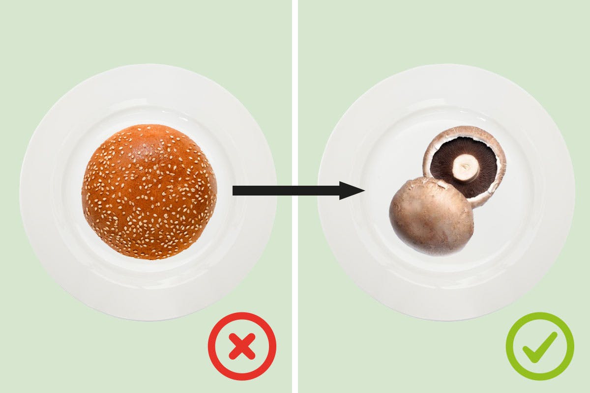 Byttehandel: Burgerbrød og portobellosopp