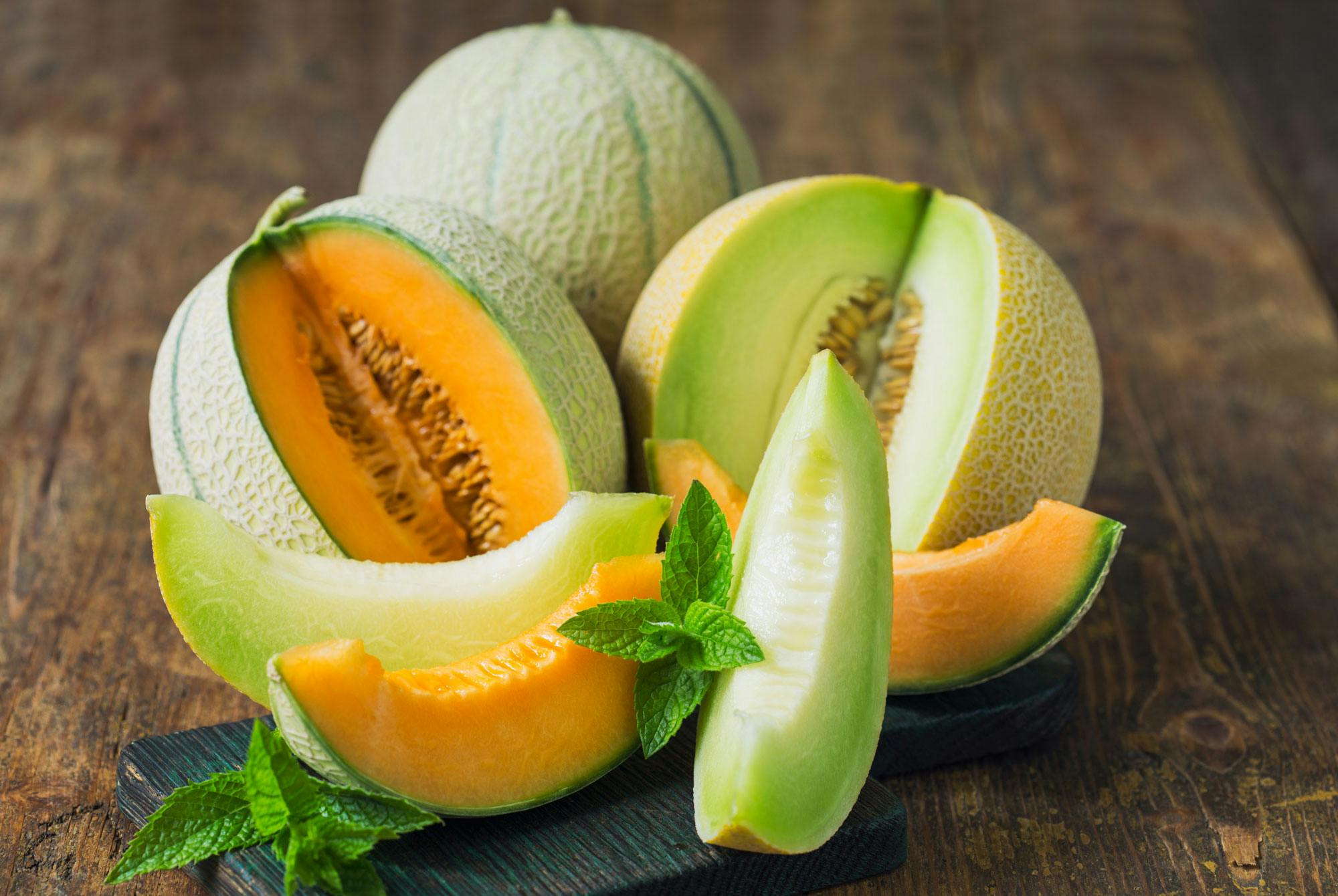 Cantaloupe melon med fa kalorier
