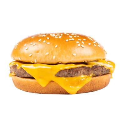 Burger med biff og ost