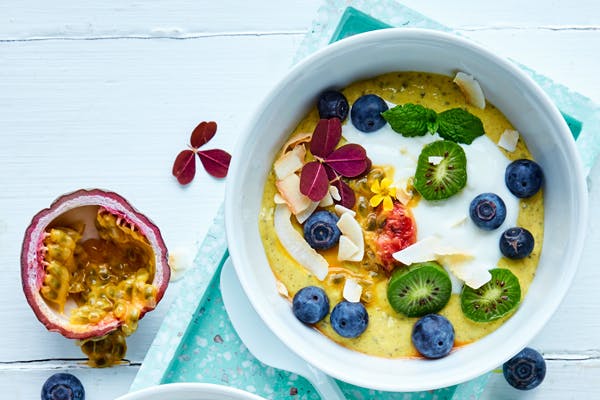 Chiapudding med passionsfrukt och kvarg