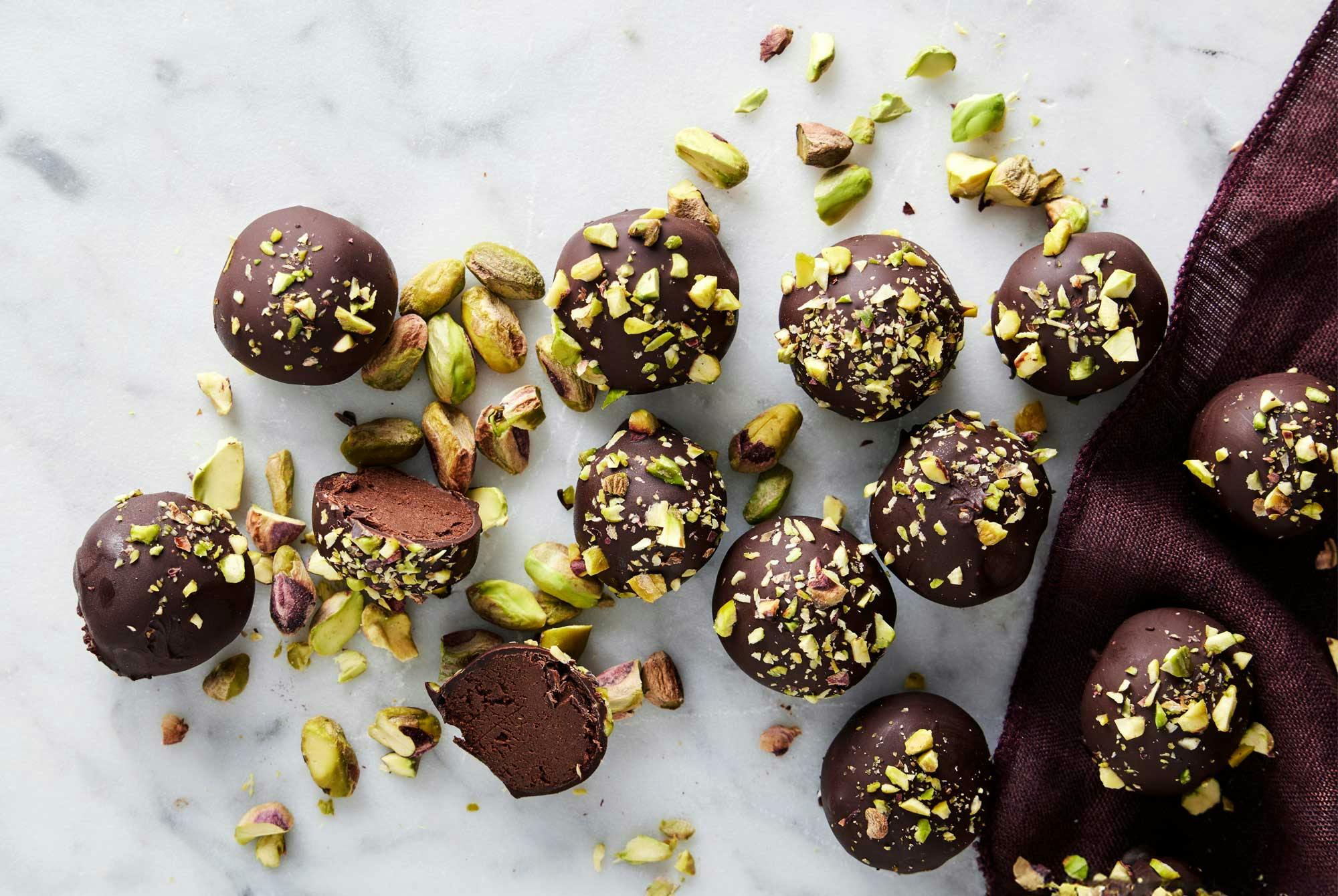 Chokoladetrøfler med avocado