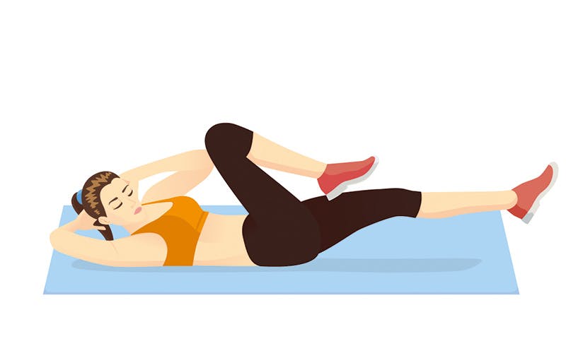 Nainen tekee polkupyörärutistusta