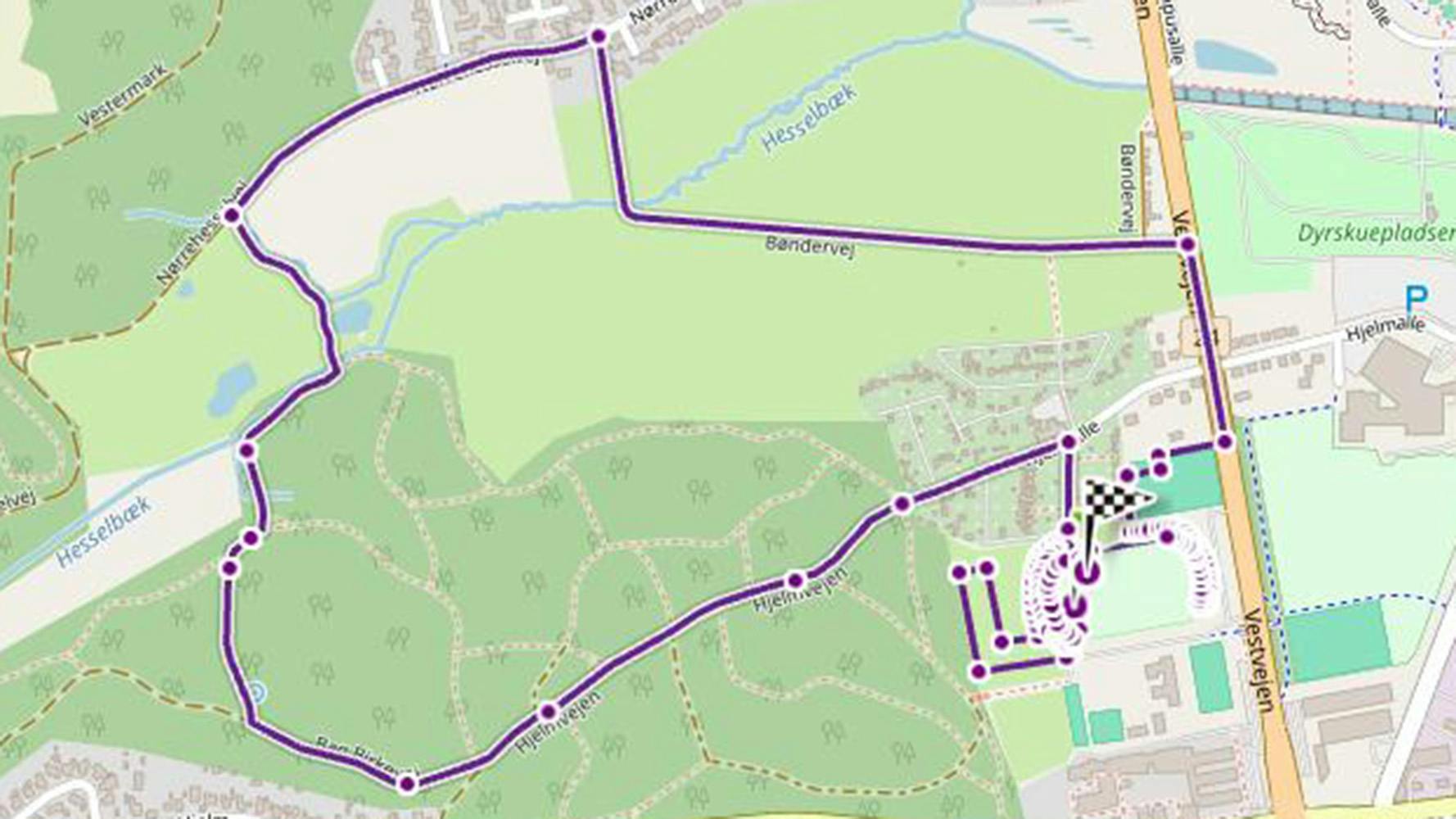 Rute til DHL Stafetten Aabenraa