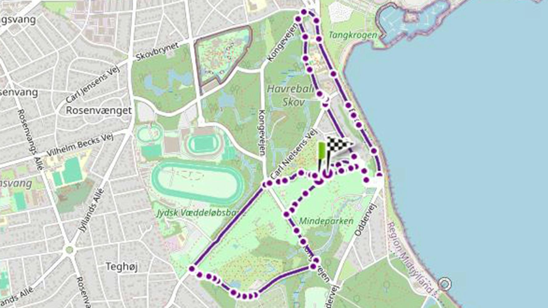 Rute til DHL Stafetten Aarhus