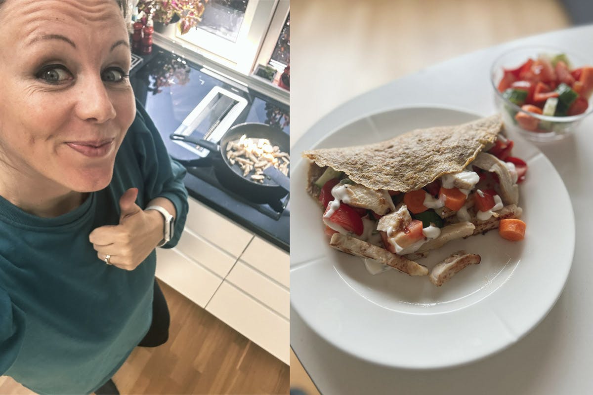 Eva, case, laver æggewrap