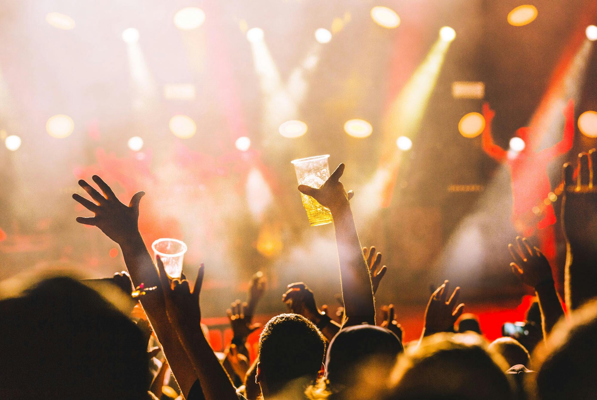 Konsert, festival, händerna i luften