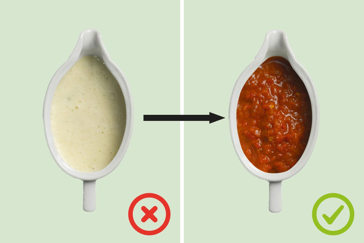 Byttehandel: Fløtesaus og tomatsaus