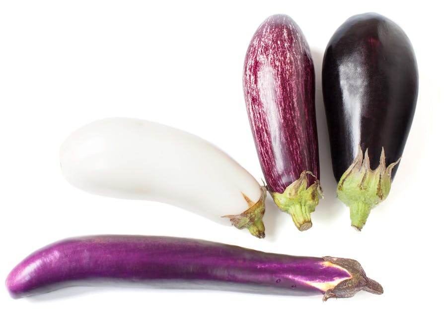 Forskellige slags auberginer