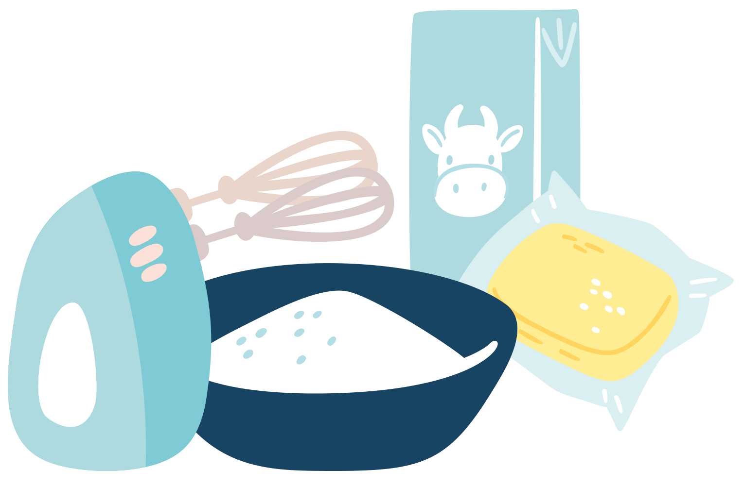 Ulike bakeingredienser