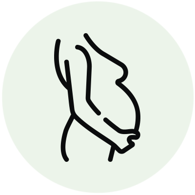 Illustration af gravid kvinde