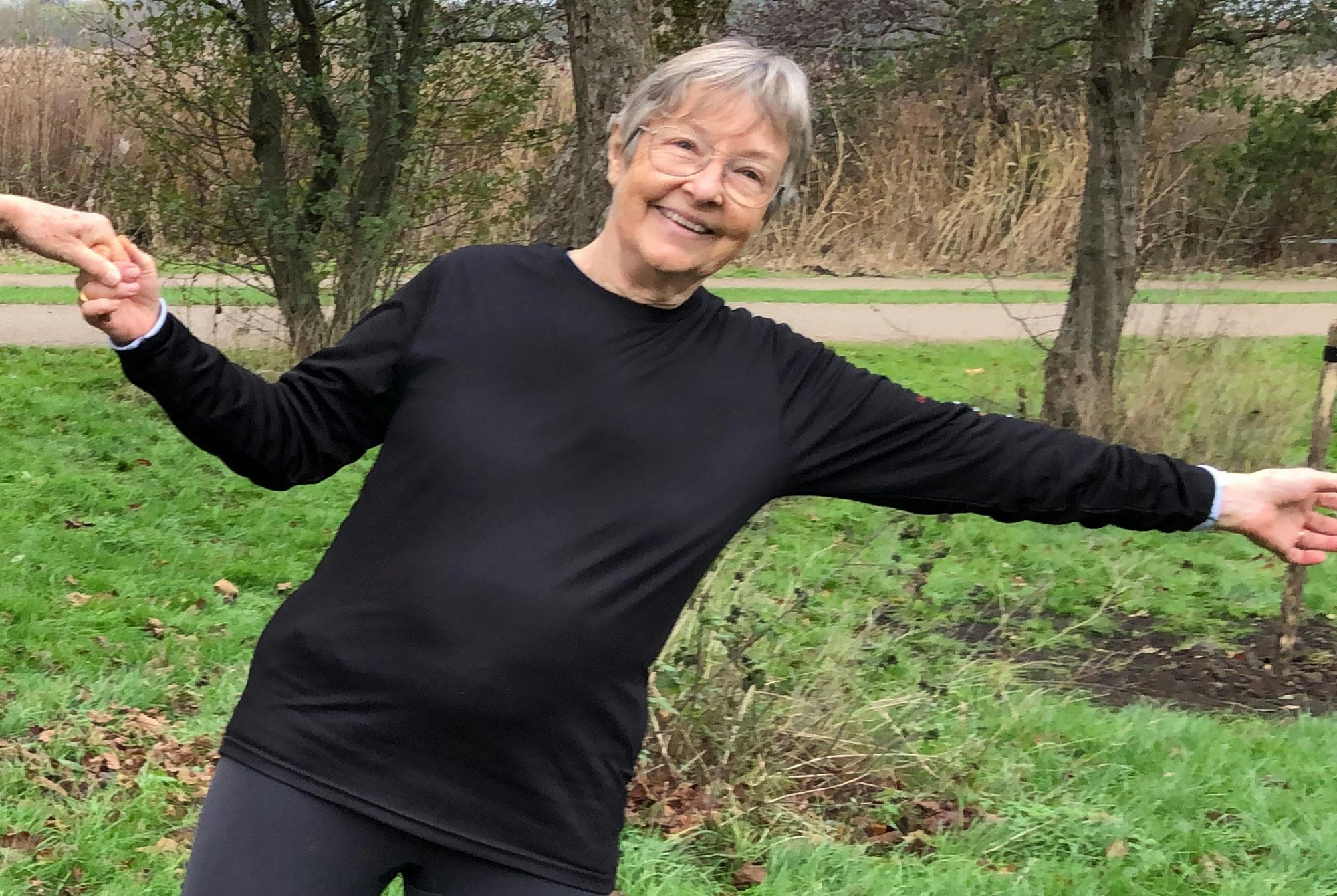 Harriet, 84 v, joka päivä joko fitness-, pilates-, lihaskunto- tai soututreeni + päivittäiset soutu- ja kävelylenkit