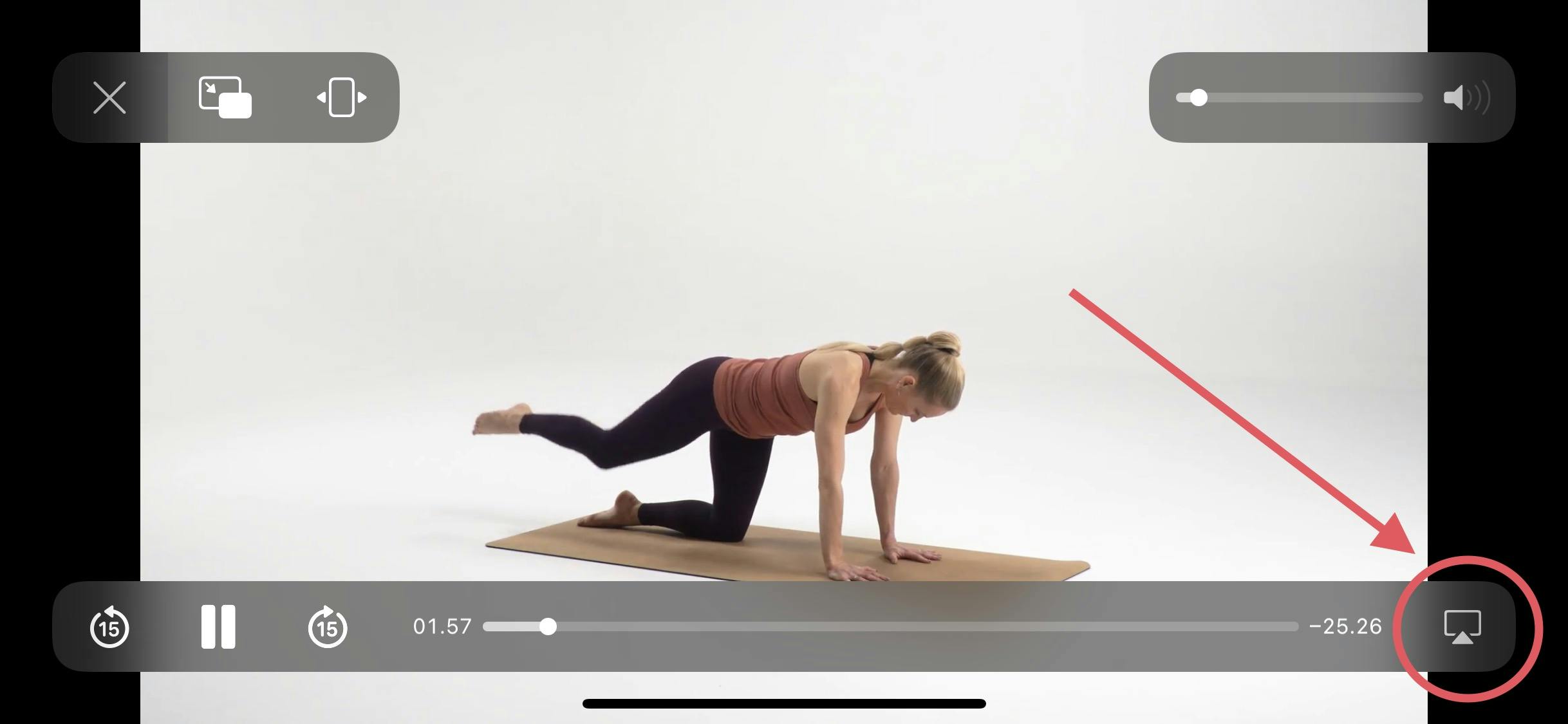 Skärmdump av yogavideo