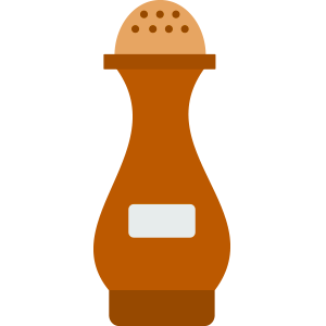 Grafikk salt, saltbøsse DASH